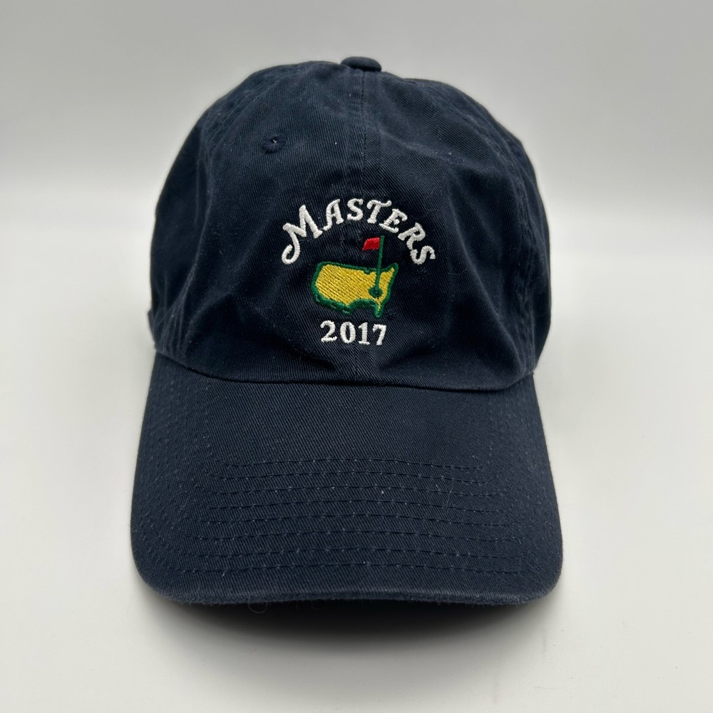 2017 Masters Embroidered Logo Navy Blue Strap Back Hat - American Needle